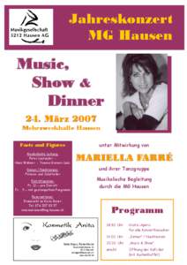 Jahreskonzert MG Hausen Music, Show & Dinner