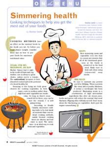 Simmering health Cooking techniques to help you get the most out of your foods C