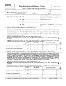 Form[removed]Schedule 2)  (Rev. January 2009)