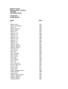 Sampson County Estates (Adams – Zachary[removed]Fibredex Boxes C.R[removed] – C.R[removed]