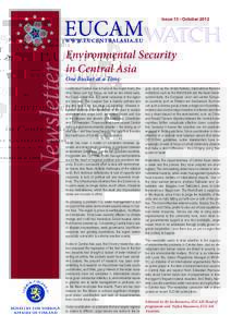Issue 13 - OctoberNewsletter Environmental Security in Central Asia