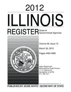 2012  ILLINOIS REGISTER  RULES