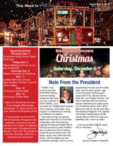 December 2, 2014  This Week In Upcoming Events Thursday, Dec. 4