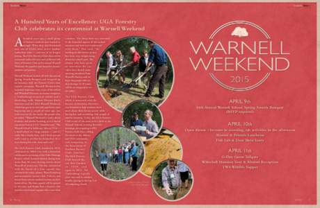 Student News  Student News A Hundred Years of Excellence: UGA Forestry Club celebrates its centennial at Warnell Weekend