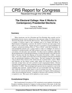 The Electoral College: How It Works in Contemporary Presidential Elections