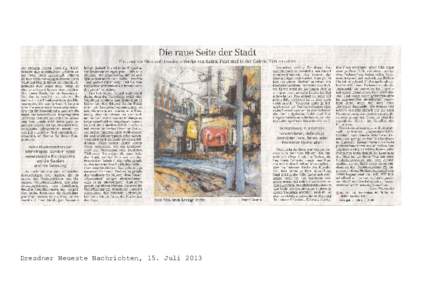 Dresdner Neueste Nachrichten, 15. Juli 2013   