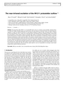 Astronomy & Astrophysics manuscript no. hh211 (DOI: will be inserted by hand later) October 27, 2004  The near-infrared excitation of the HH 211 protostellar outflow