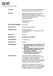 Insolvency / Common law / Josef Rheinberger / Trust law / Trustee / Bankruptcy / Discretionary trust / Natural justice / Law / Equity / Legal professions