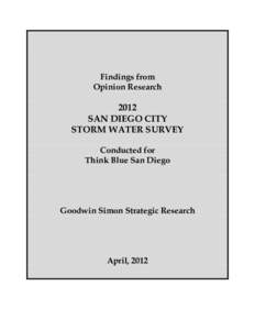 San Diego County /  California / San Diego metropolitan area / Southern California / Opinion poll / Storm drain / Statistics / Geography of California / San Diego