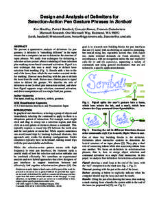 Computing / Interaction technique / Pointing device gesture / Pie menu / Lasso / Menu bar / User interface / Gesture recognition / Pen computing / User interface techniques / Software / Humanâ€“computer interaction