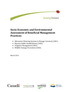 Socio-Economic and Environmental Assessment of Beneficial Management Practices:   