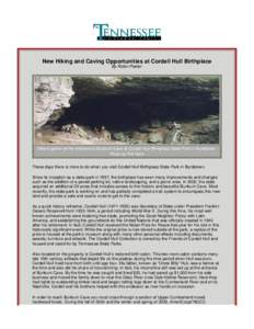 Byrdstown /  Tennessee / Cave / Caving / Tennessee / Cordell Hull Birthplace State Park / Cordell Hull