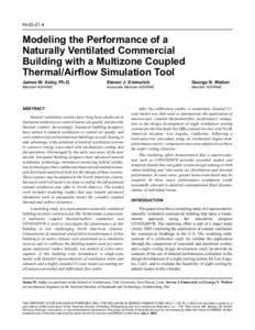 HI[removed]Modeling the Performance of a Naturally Ventilated Commercial Building with a Multizone Coupled Thermal/Airflow Simulation Tool