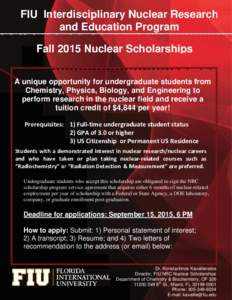 Microsoft Word - Fall 2015 Nuclear Scholarships AnnouncementF