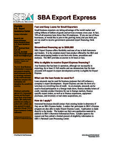 SBA Export Express Charlotte U.S. Export Assistance Center Contact Information Daniel W. Holt