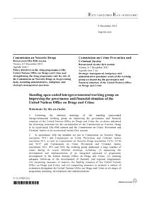 Law / Human trafficking / Commission on Narcotic Drugs / United Nations Economic and Social Council / United Nations Office on Drugs and Crime / Government / United Nations / Drug control law / Corruption