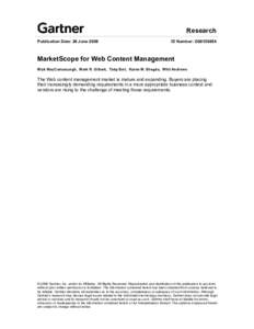 MarketScope for Web Content Management