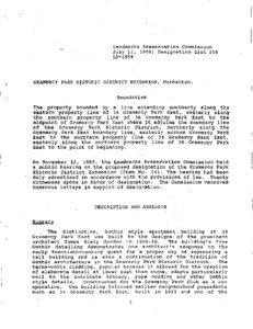 • Landmarks Preservation Commission July 12, 1988; Designation List 206 LP-1559