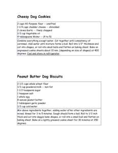 Microsoft Word - Peanutbutter, Cheesy  & Basic Dog Cookies.doc