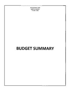 CITY OF TEMPLE CITY ADOPTED BUDGET FY[removed]BUDGET SUMMARY