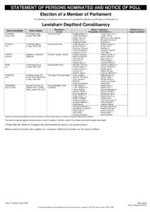 Microsoft Word - Lewisham Deptford SOPN & NOP.doc