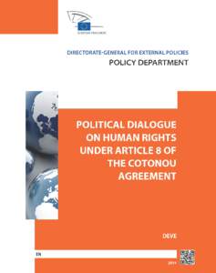 POLITICAL DIALOGUE ON HUMAN RIGHTS UNDER ARTICLE 8 OF THE COTONOU AGREEMENT