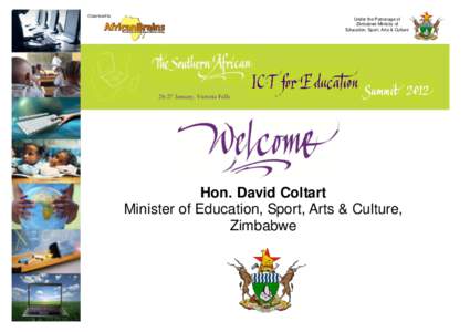 Organised by  Under the Patronage of Zimbabwe Ministry of Education, Sport, Arts & Culture