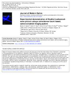 Experimental demonstration of Klyshko’s advanced-wave picture using a coincidence-count based, camera-enabled imaging system