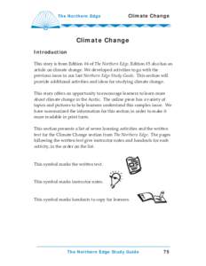 The Northern Edge  Climate Change Climate Change ȱ