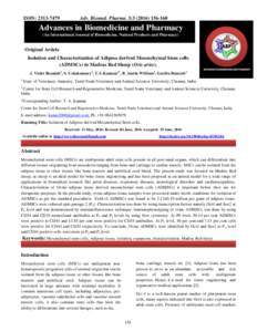 ISSN: Adv. Biomed. Pharma. 3:Advances in Biomedicine and Pharmacy (An International Journal of Biomedicine, Natural Products and Pharmacy)