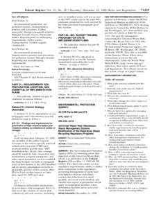 Federal Register / Vol. 63, No[removed]Thursday, December 24, [removed]Rules and Regulations List of Subjects 40 CFR Part 51 Environmental protection, Air pollution control, Administrative practice and procedure, Carbon