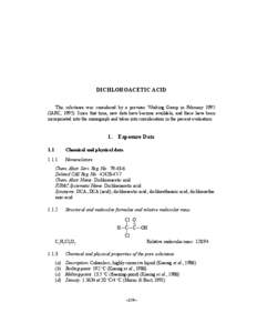 Mineral acids / Carboxylic acids / Dichloroacetic acid / Haloacetic acids / Disinfection by-product / C2H2Cl2O2 / DCA / Trichloroacetic acid / Nitric acid / Chemistry / Organochlorides / Acetic acids