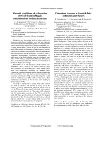 Goldschmidt Conference Abstracts  Growth conditions of stalagmites derived from noble gas concentrations in fluid inclusions Y. SCHEIDEGGER1,2, N. VOGEL1,2, S. FIGURA1,