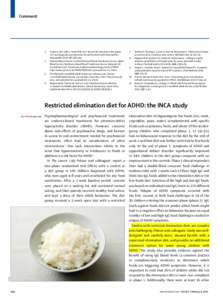 Restricted elimination diet for ADHD: the INCA study