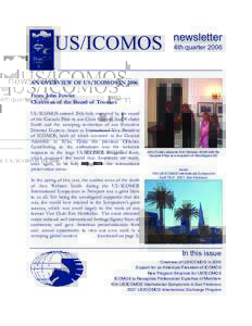 US/ICOMOS  newsletter 4th quarter[removed]AN OVERVIEW OF US/ICOMOS IN 2006