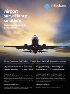 Airport surveillance solutions High security for high performance