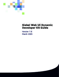 Siebel Web UI Dynamic Developer Kit Guide