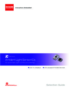 Innovations Embedded  Sensors Ambient Light Sensor ICs for automatic light control processing