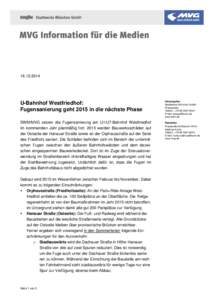 U-Bahnhof Westfriedhof: Fugensanierung geht 2015 in die nächste Phase