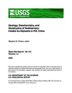 Carlin–type gold deposit / Breccia / Manto ore deposit / Mineral exploration / Sedimentary rock / Ore genesis / Volcanogenic massive sulfide ore deposit / Economic geology / Geology / Ore