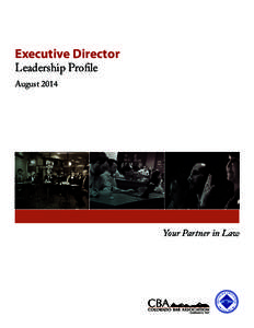 Executive Director Leadership Profile August 2014 R ASSO BA