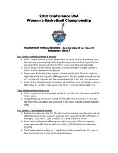 East Carolina Pirates / National Collegiate Athletic Association / Sports in the United States / Conference USA Football Championship Game / Conference USA Baseball Tournament / Tulsa Golden Hurricane / Conference USA