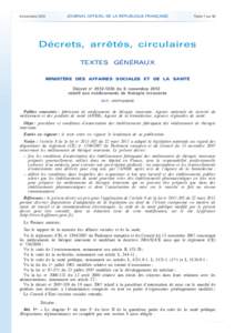 Journal officiel de la République française - N° 260 du 8 novembre 2012