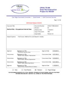 ORAU TEAM Dose Reconstruction Project for NIOSH Oak Ridge Associated Universities I Dade Moeller I MJW Technical Services Page 1 of 163