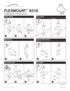 FLEXMOUNT™ 8318 Installation Instructions Desk Clamp Thru-Desk 8318-cup