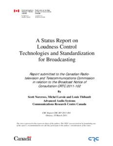 Microsoft Word - CRC Report for CRTC on Loudness Final.doc