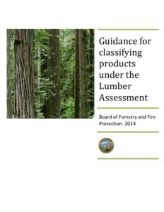 Guidance for classifying products under the Lumber Assessment