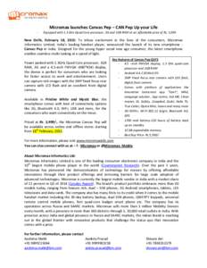 Dual SIM / Technology / Electronics / Electronic engineering / Comparison of Android devices / Android devices / Micromax Mobile / Smartphones