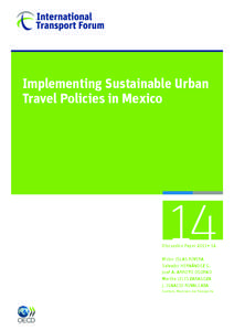 Implementing Sustainable Urban Travel Policies in Mexico 14  Discussion Paper 2011 • 14