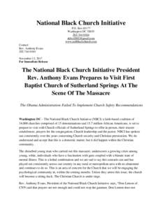 National Black Church Initiative P.O. BoxWashington DC0184  www.naltblackchurch.com